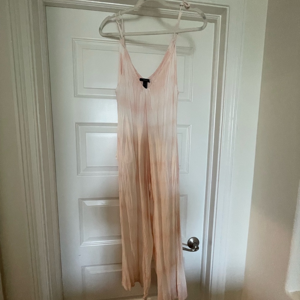 Forever 21 Pink Sleeveless Scoop Neck Jumpsuit